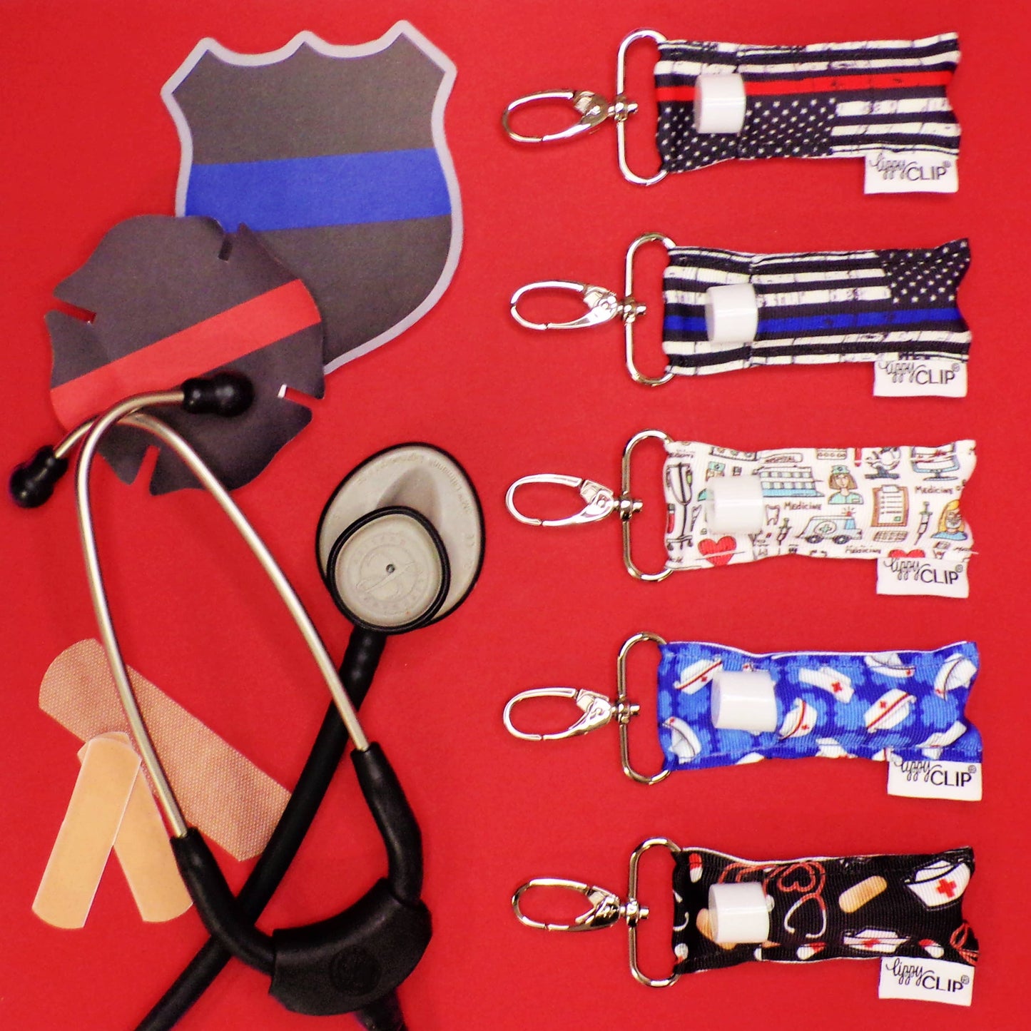 Thin Red Line LippyClip® Lip Balm Holder for Chapstick