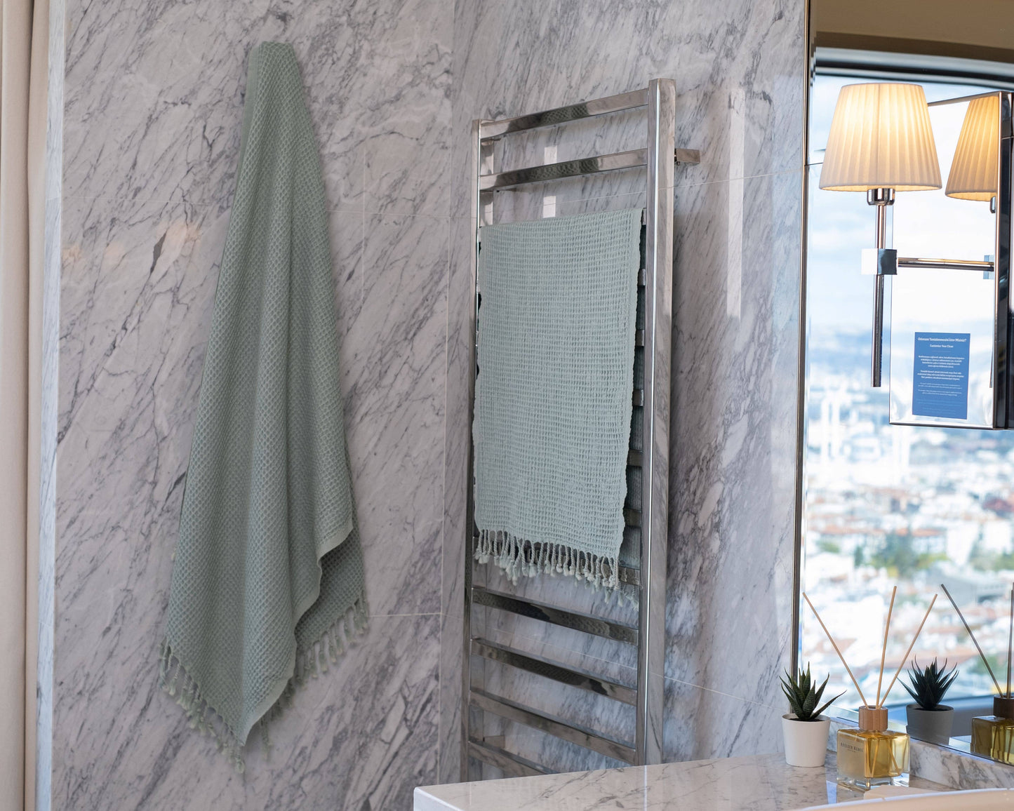 Turkish Towel | Waffle Bath Towel| Stone Washed |100% Cotton