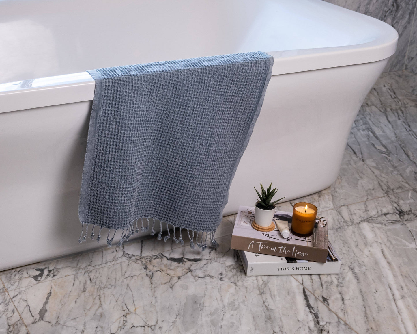 Turkish Towel | Waffle Bath Towel| Stone Washed |100% Cotton