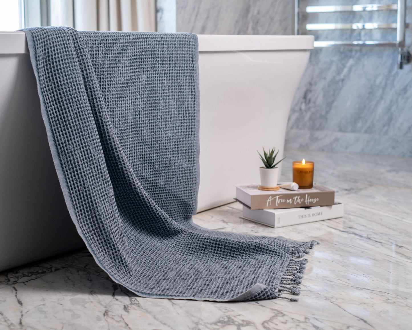 Turkish Towel | Waffle Bath Towel| Stone Washed |100% Cotton