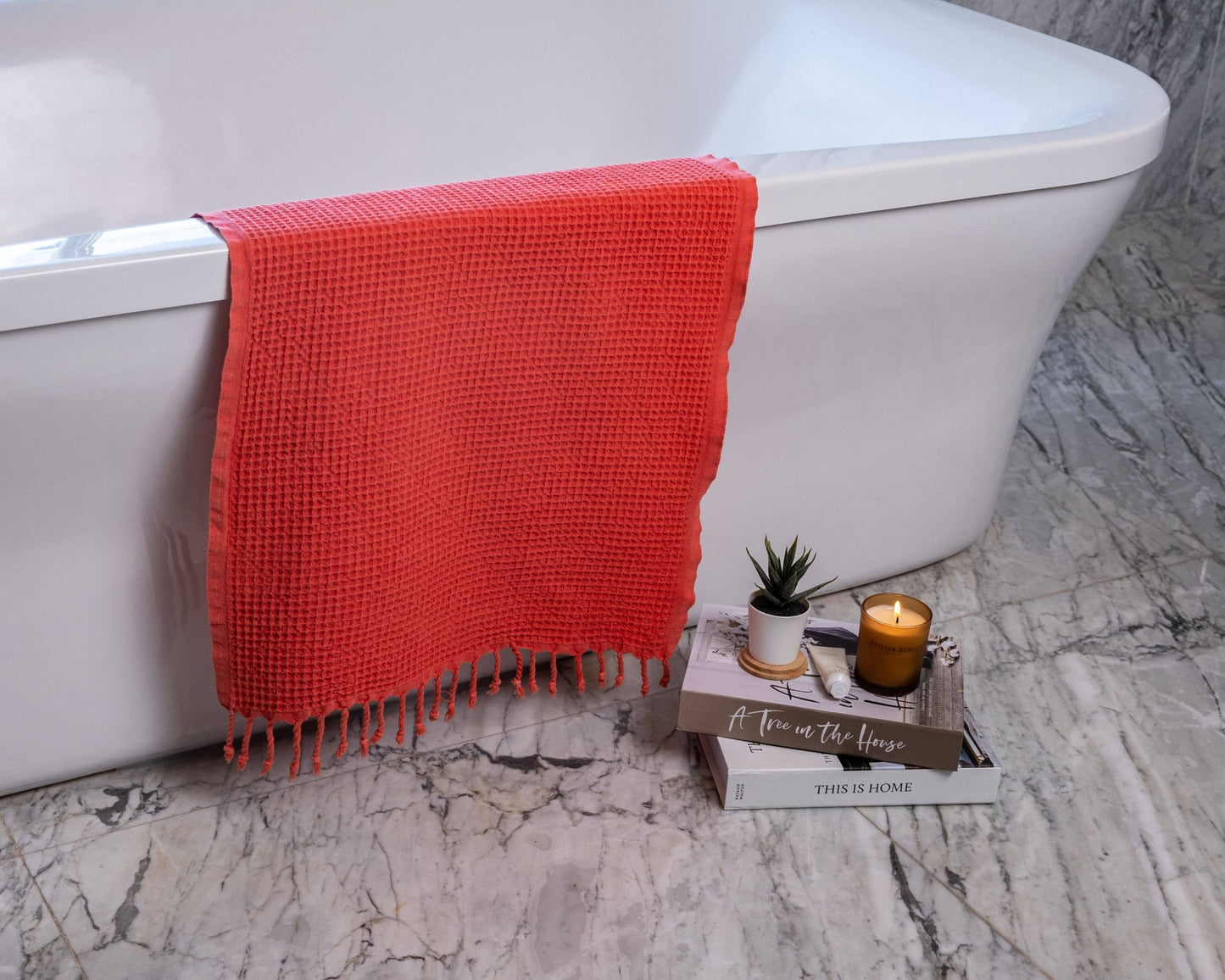 Turkish Towel | Waffle Bath Towel| Stone Washed |100% Cotton