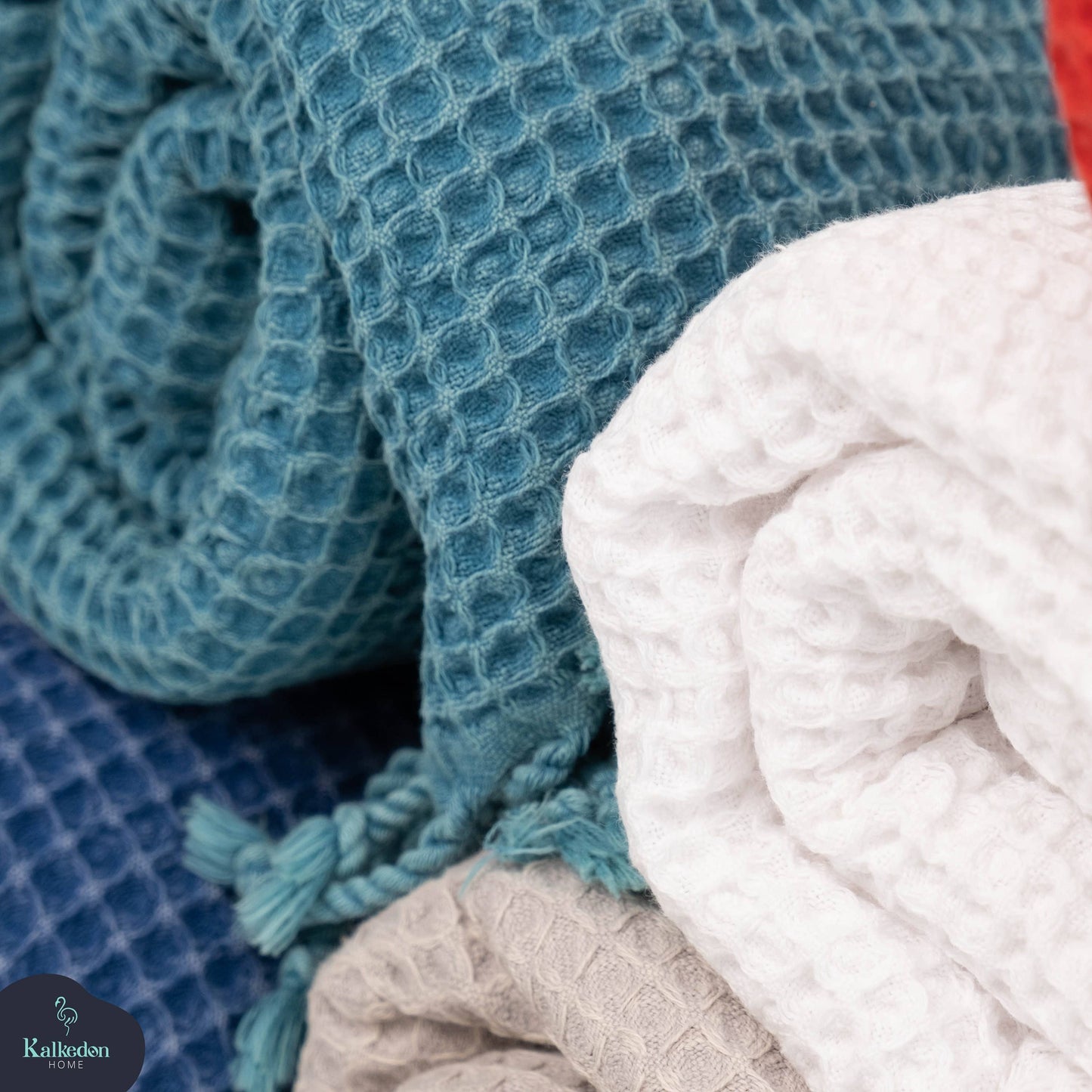 Turkish Towel | Waffle Bath Towel| Stone Washed |100% Cotton