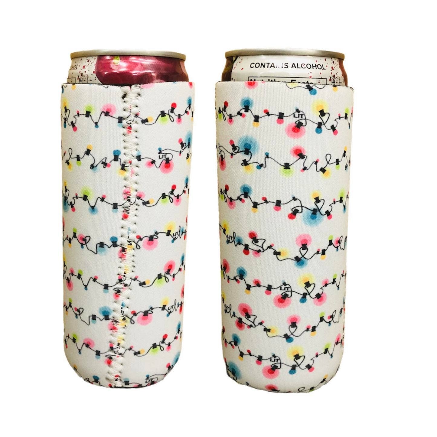 CHRISTMAS LIGHTS 12OZ SLIM CAN SLEEVE