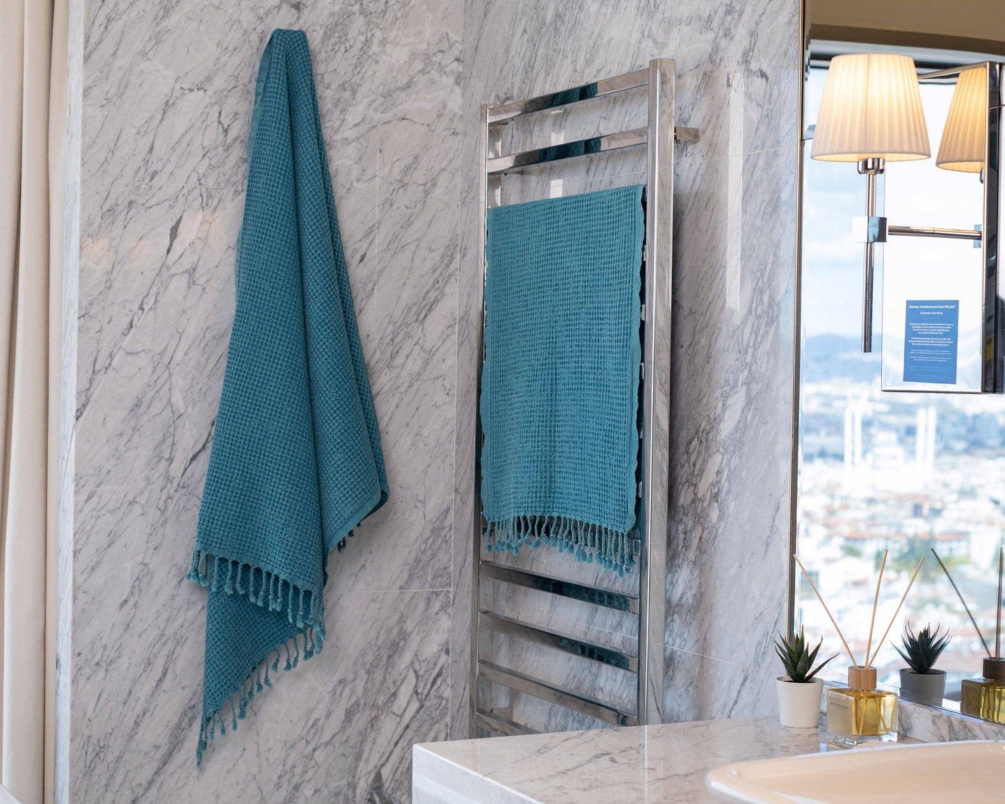 Turkish Towel | Waffle Bath Towel| Stone Washed |100% Cotton