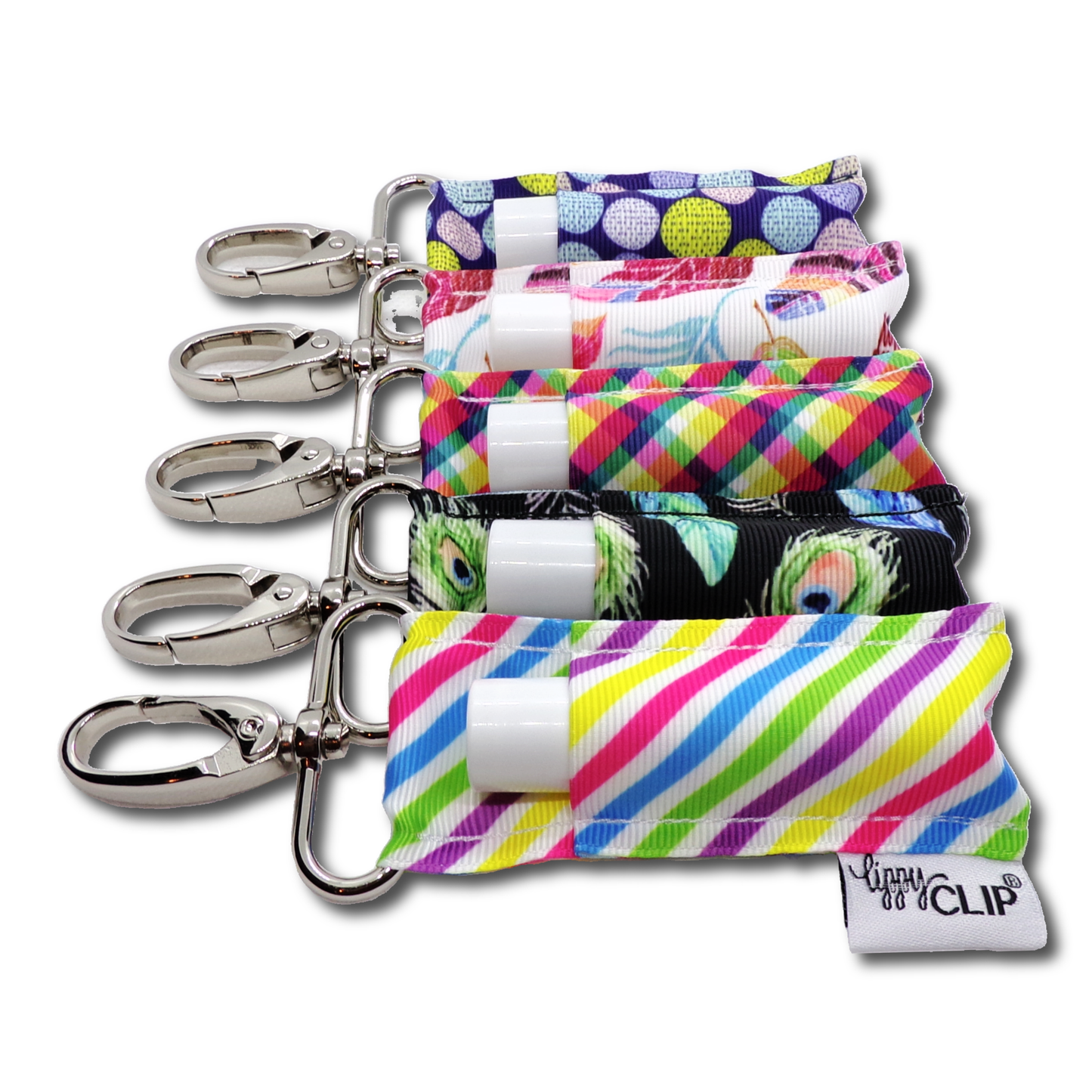 Peacock Feathers LippyClip® Lip Balm Holder for Chapstick