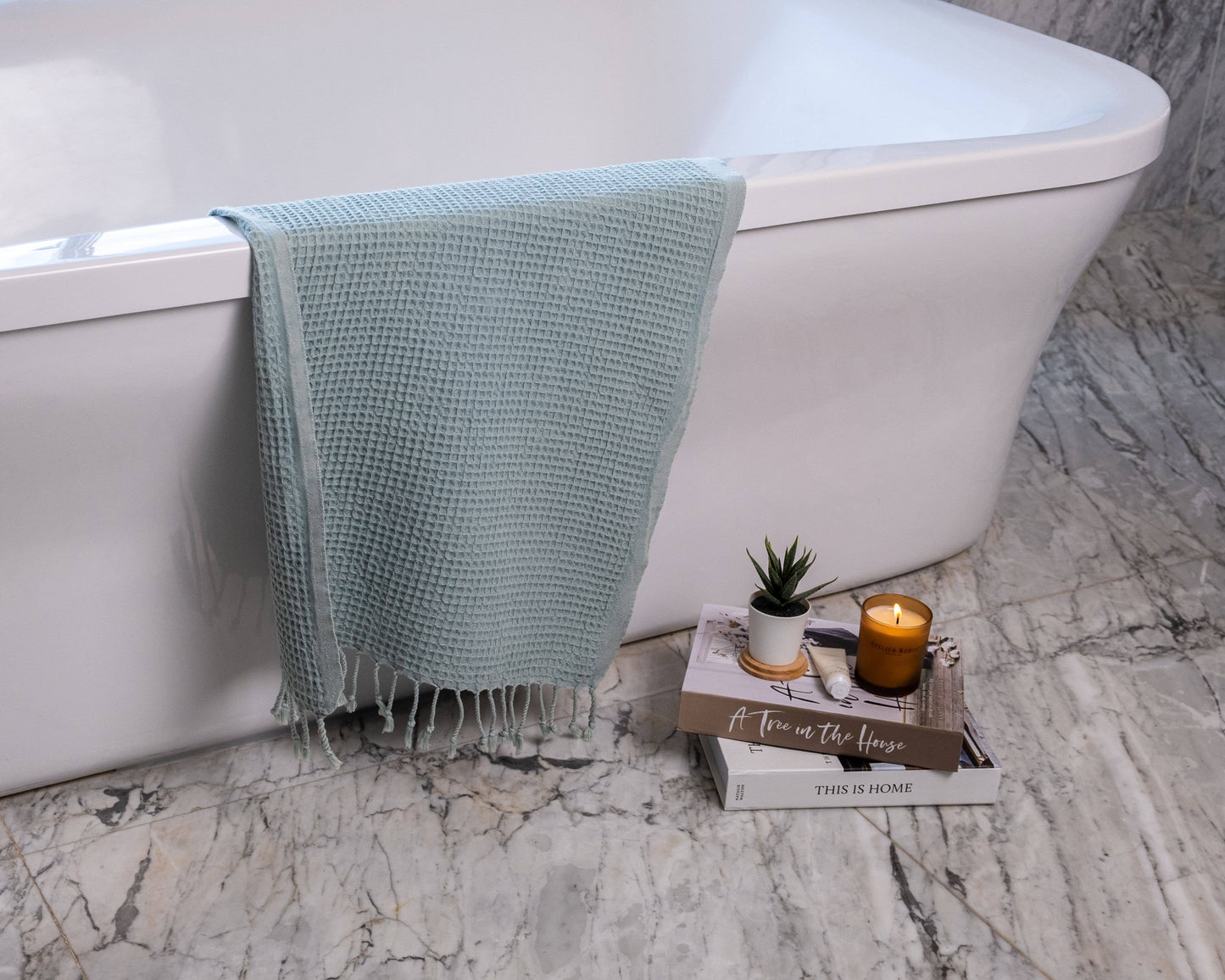 Turkish Towel | Waffle Bath Towel| Stone Washed |100% Cotton