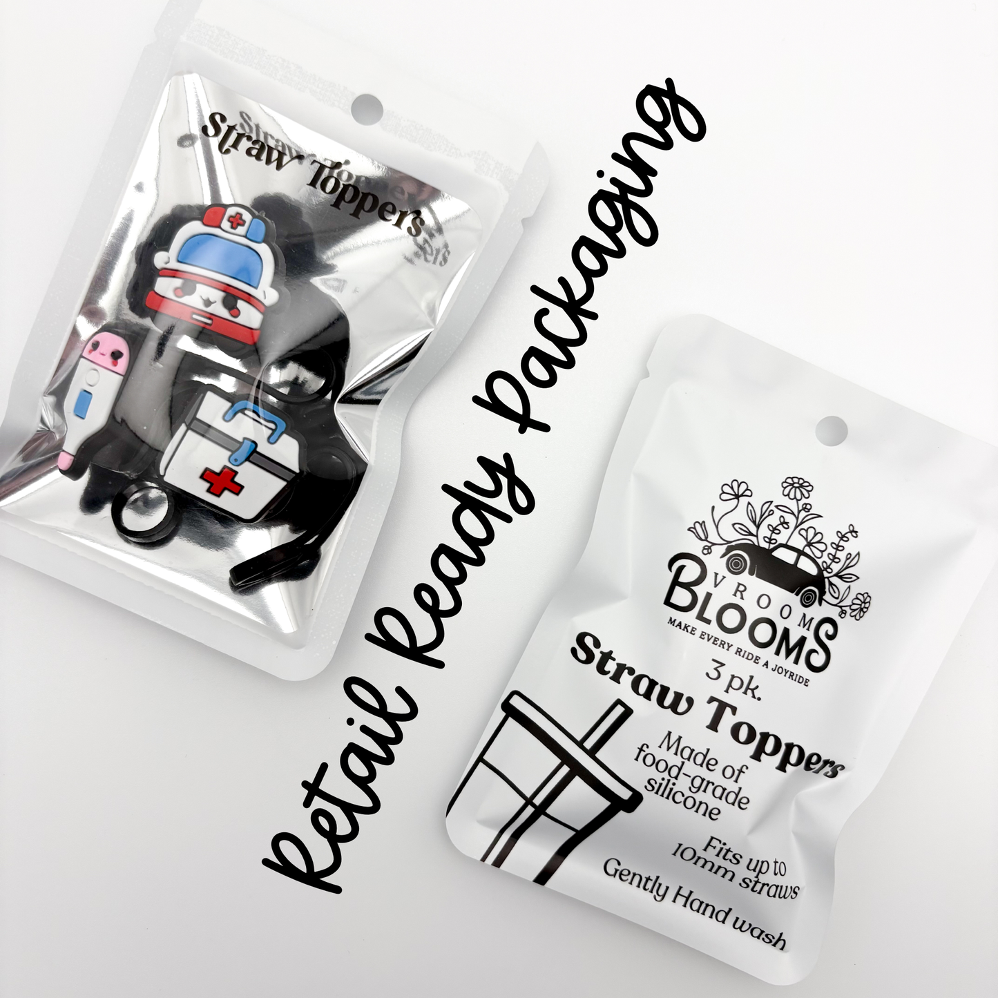 Straw Topper 3 pack - EMT, Ambulance, Smiley First Aid Therm