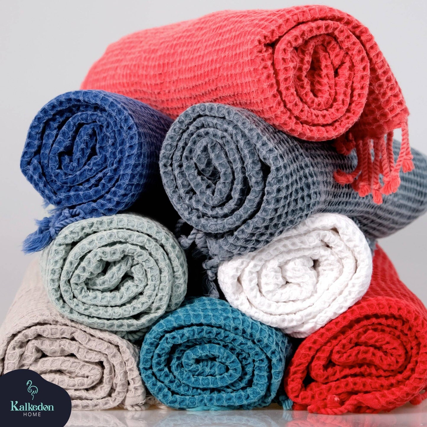 Turkish Towel | Waffle Bath Towel| Stone Washed |100% Cotton