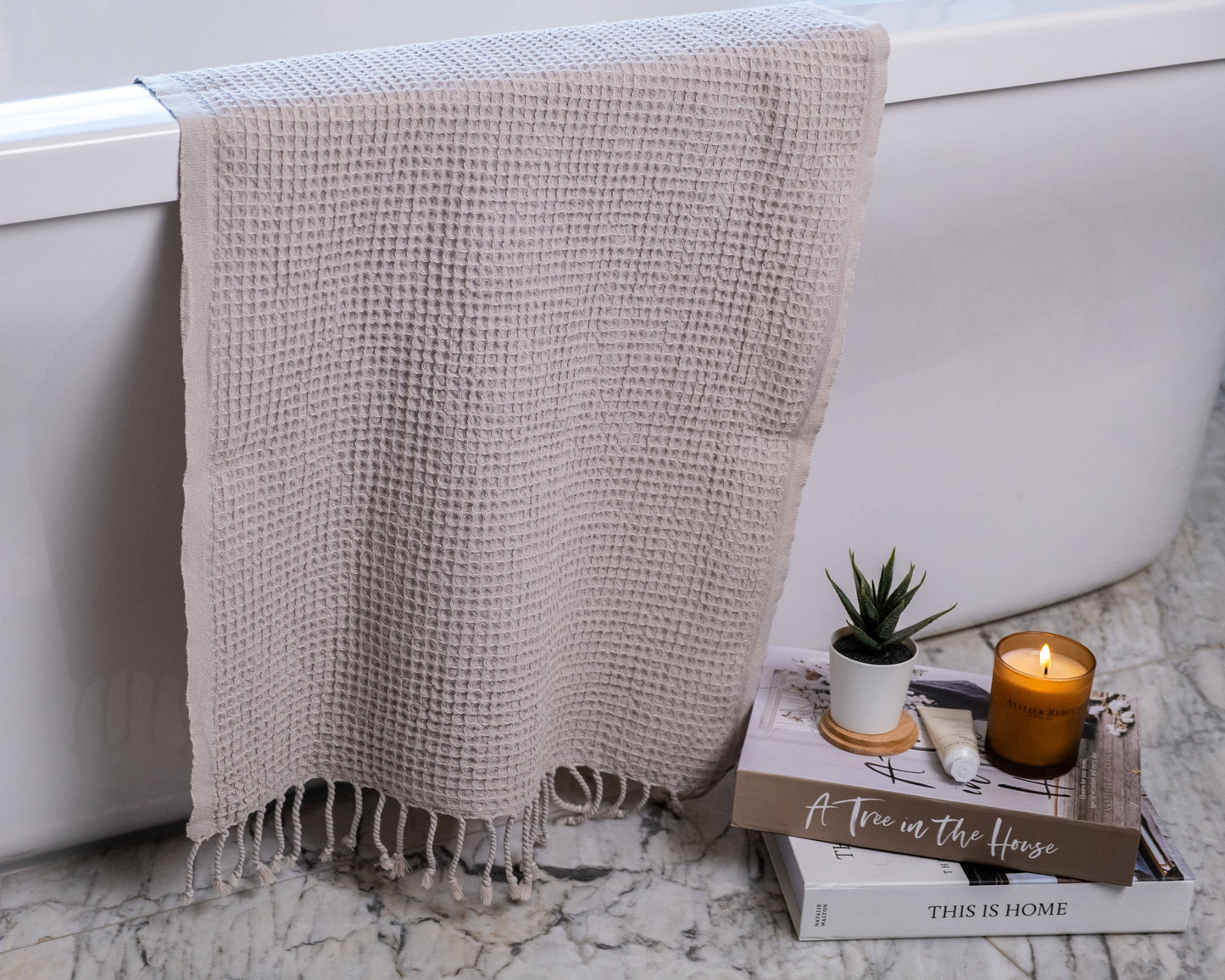 Turkish Towel | Waffle Bath Towel| Stone Washed |100% Cotton