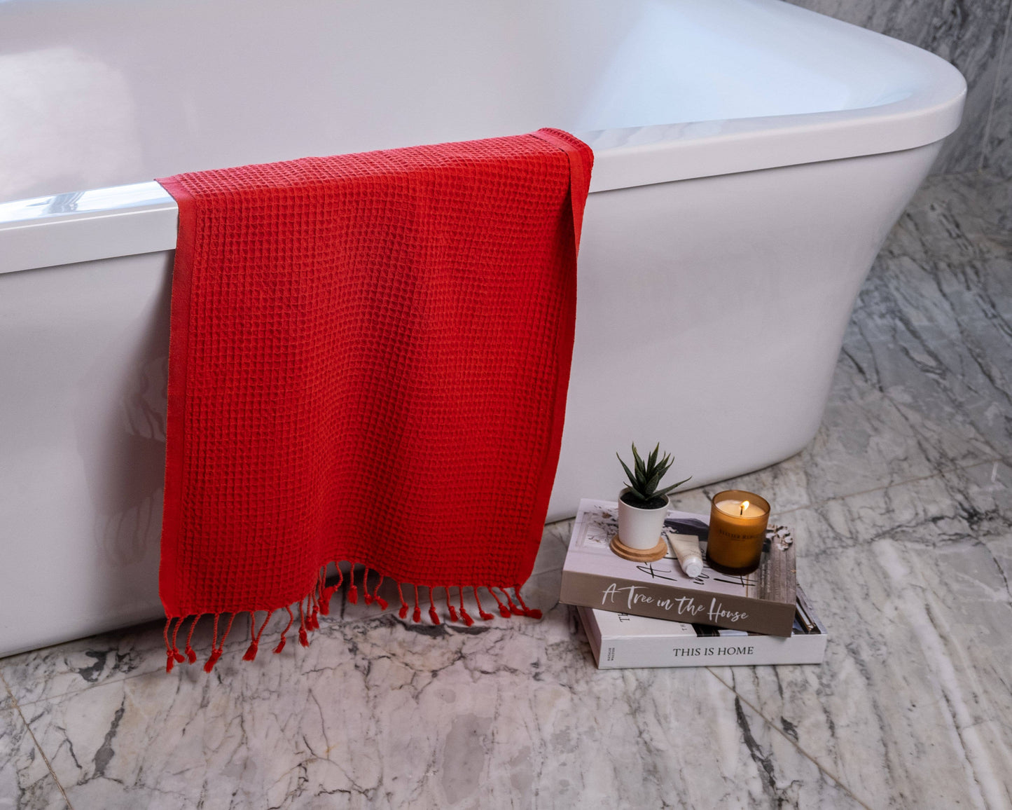 Turkish Towel | Waffle Bath Towel| Stone Washed |100% Cotton
