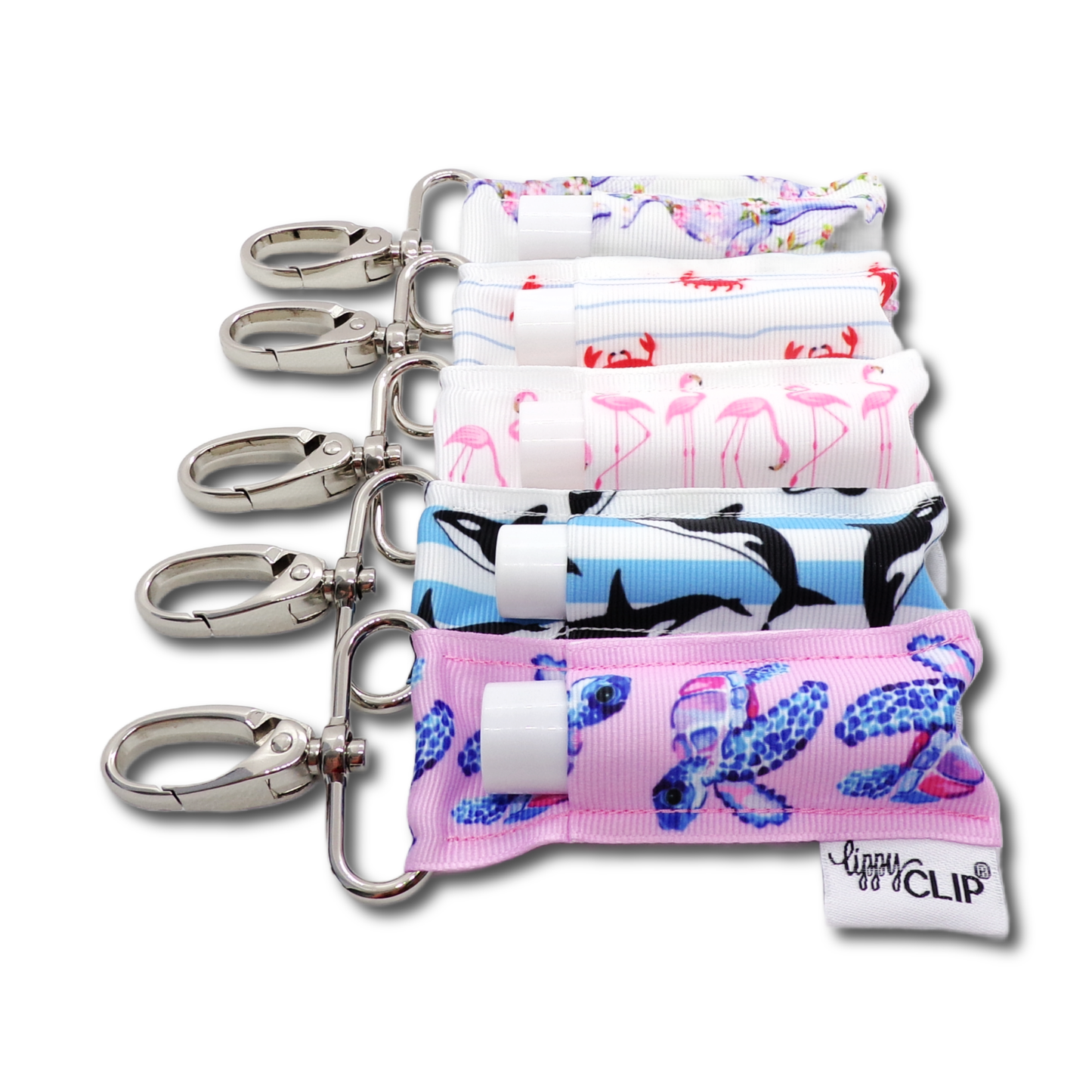 Pink Sea Turtles LippyClip® Lip Balm Holder for Chapstick
