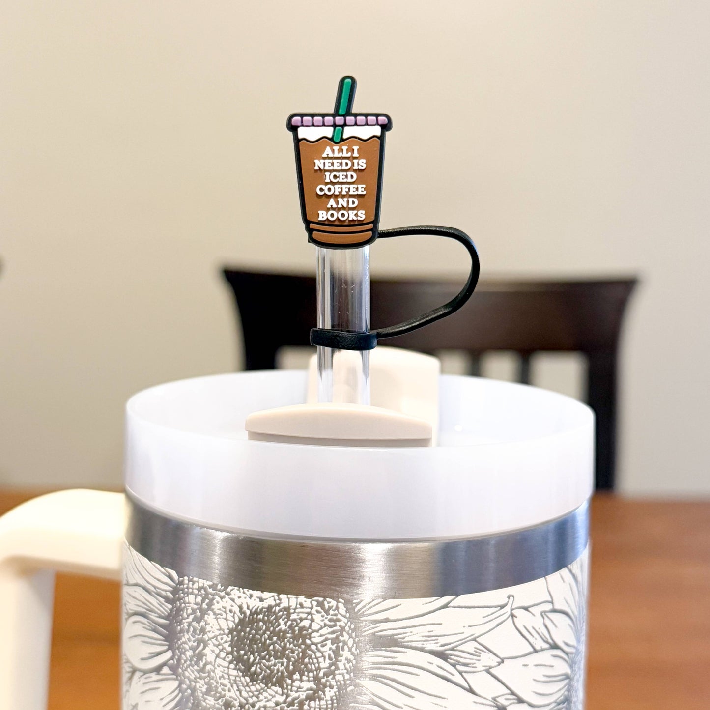 Straw Topper 3 pack - Bookish Theme, Iced Coffee & Books