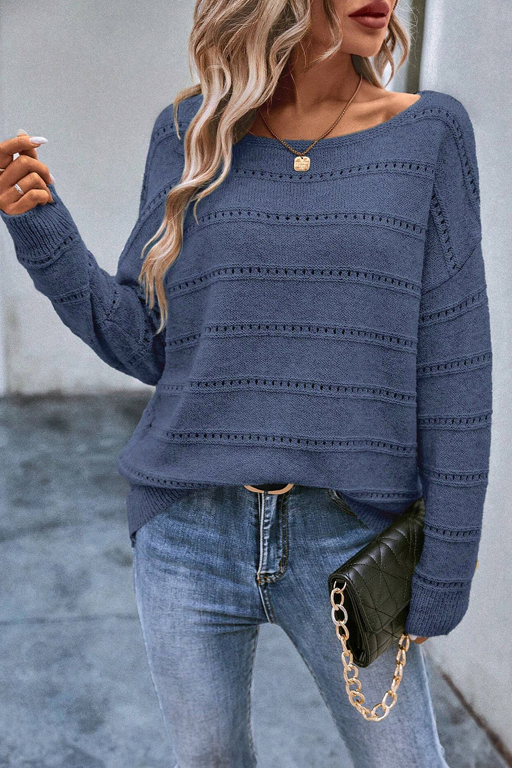 Navy Knit Sweater