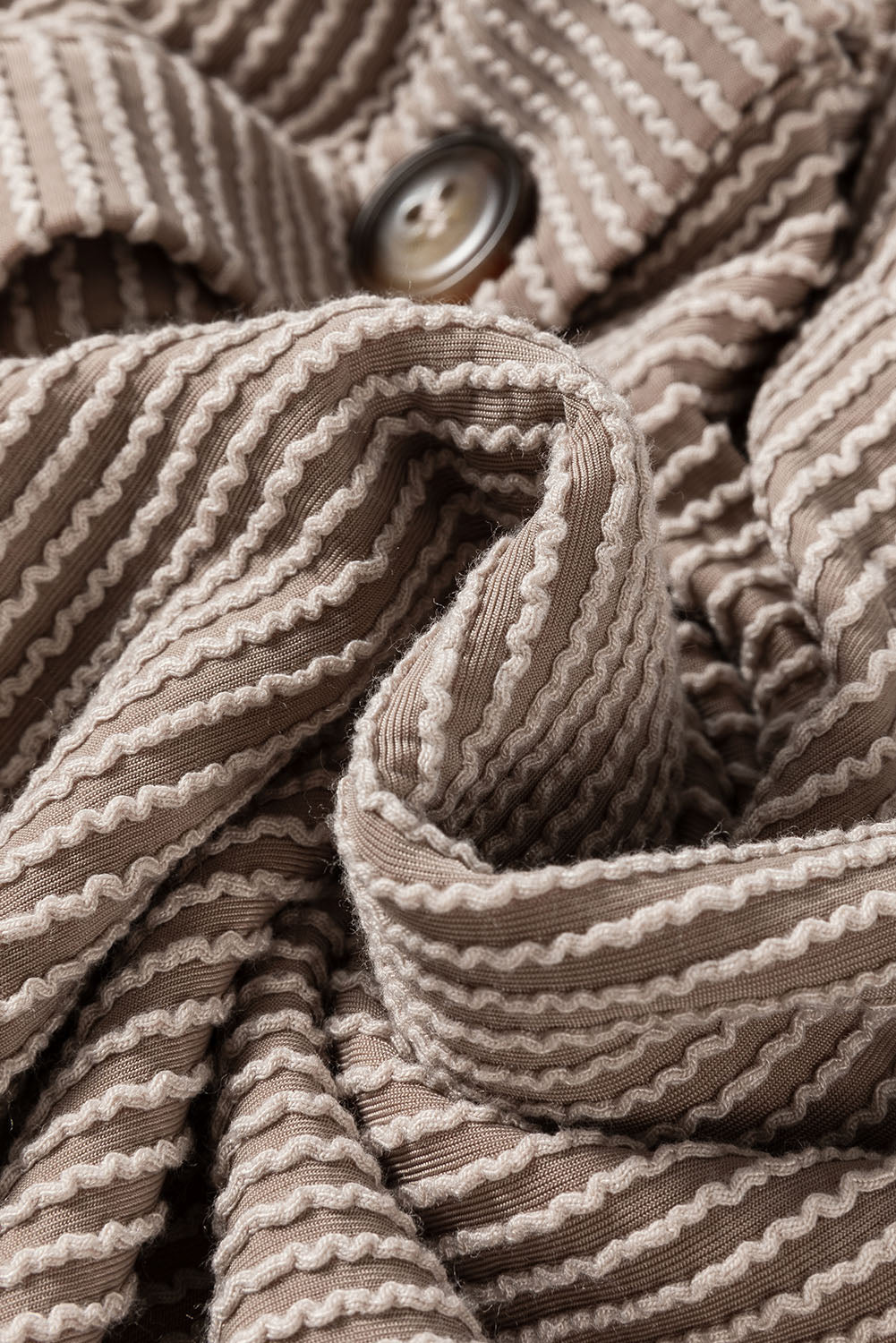 Smoke Gray Solid Corded Shacket