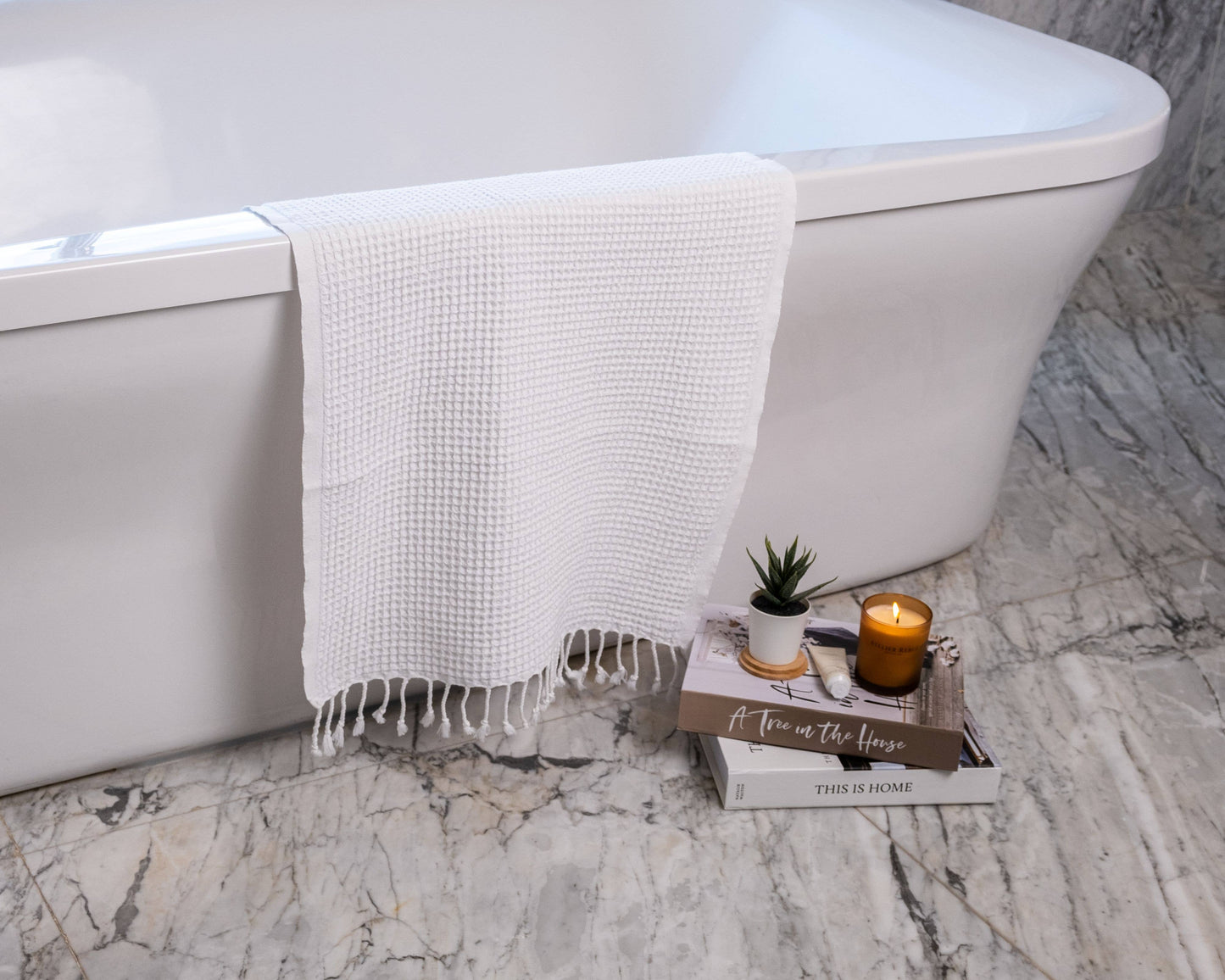 Turkish Towel | Waffle Bath Towel| Stone Washed |100% Cotton