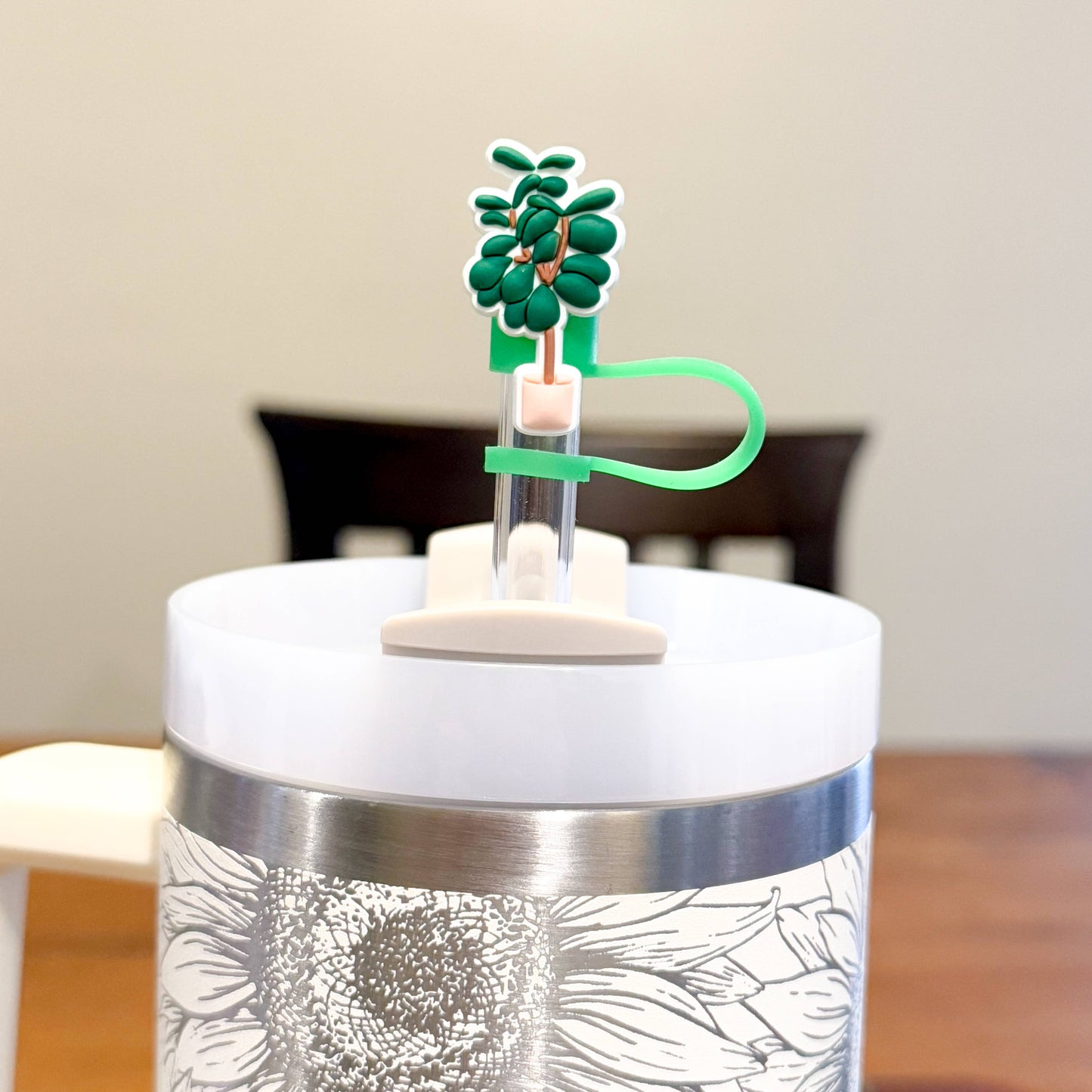 Straw Topper 3 pack - Leafy Potted Plants