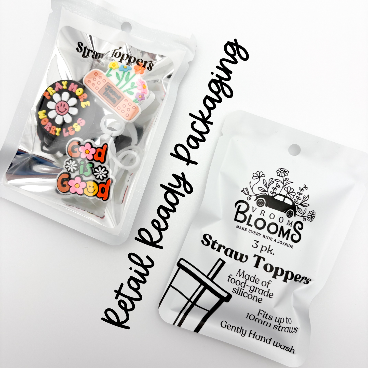 Straw Topper 3 pack - Christian Jesus Heals, God is Good