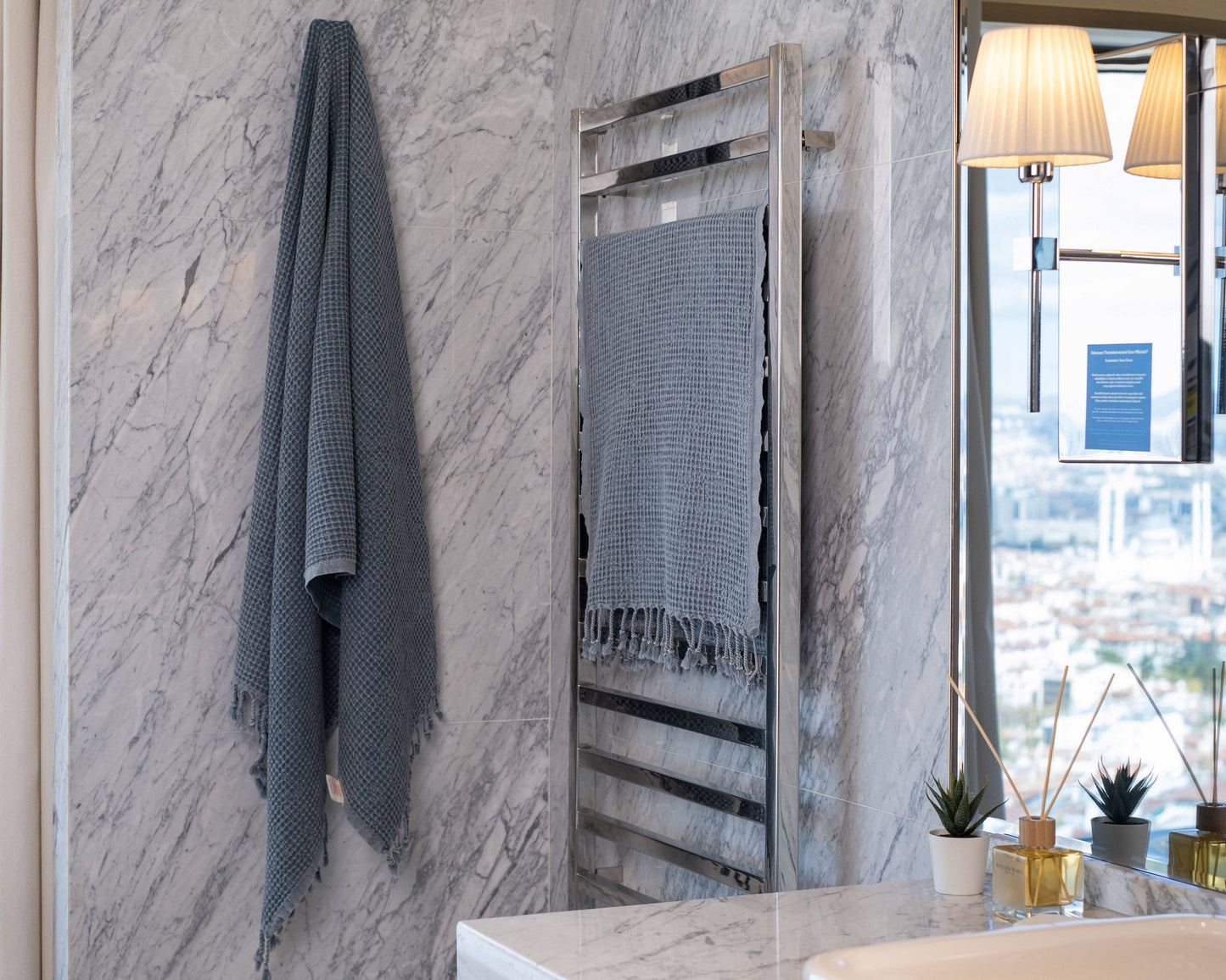 Turkish Towel | Waffle Bath Towel| Stone Washed |100% Cotton