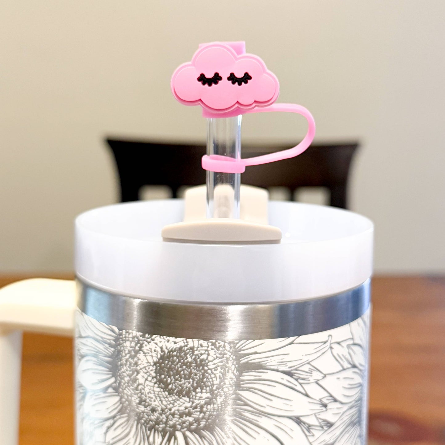 Straw Topper 3 pack - Makeup Theme, Eyelashes, Mascara, Lips