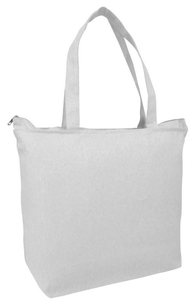 TBF Heavy Canvas Zipper Tote Bag / Zippered Pocket - TG261