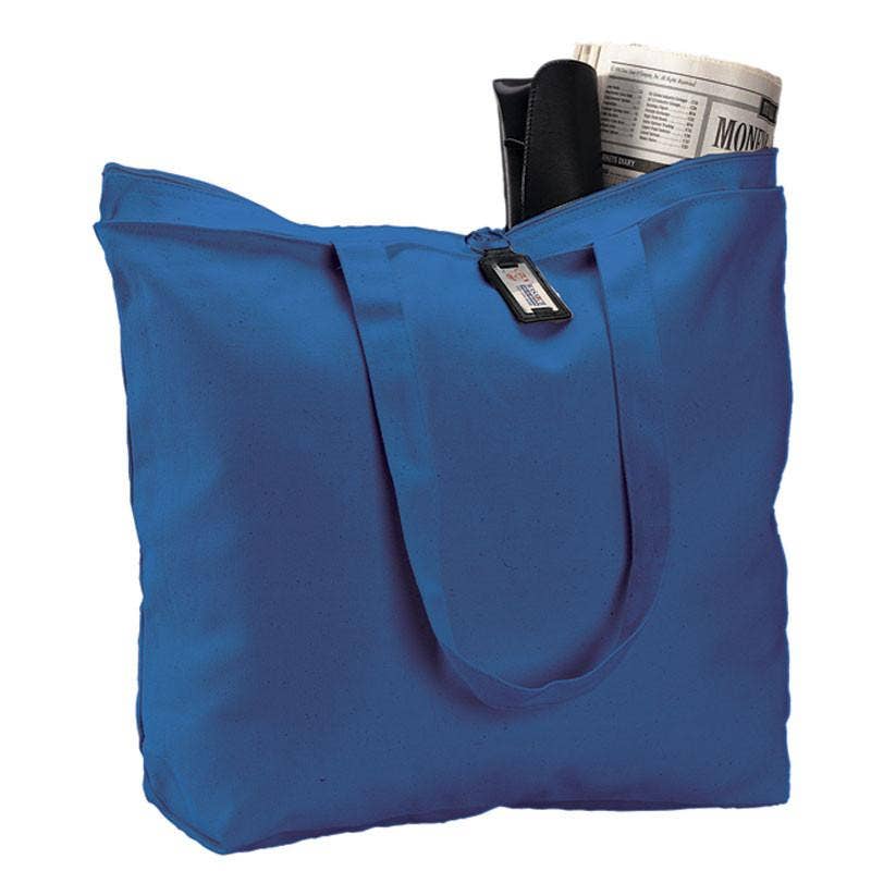 TBF Heavy Canvas Zipper Tote Bag / Zippered Pocket - TG261