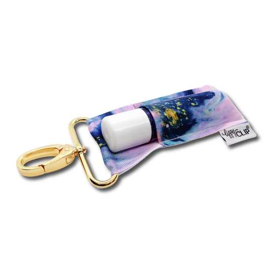 Pink Midnight Marble LippyClip KISS for Larger Lip Balms