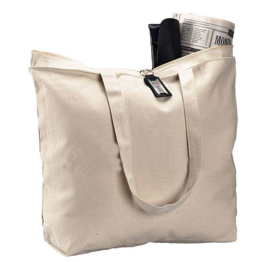 TBF Heavy Canvas Zipper Tote Bag / Zippered Pocket - TG261