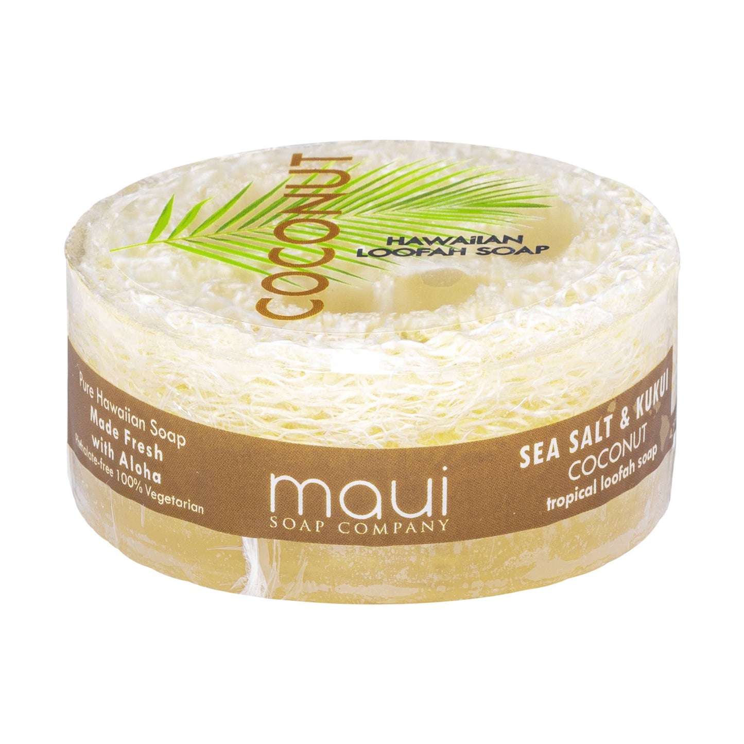 Coconut Sea Salt & Kukui Exfoliating Loofah Soap 4.75oz