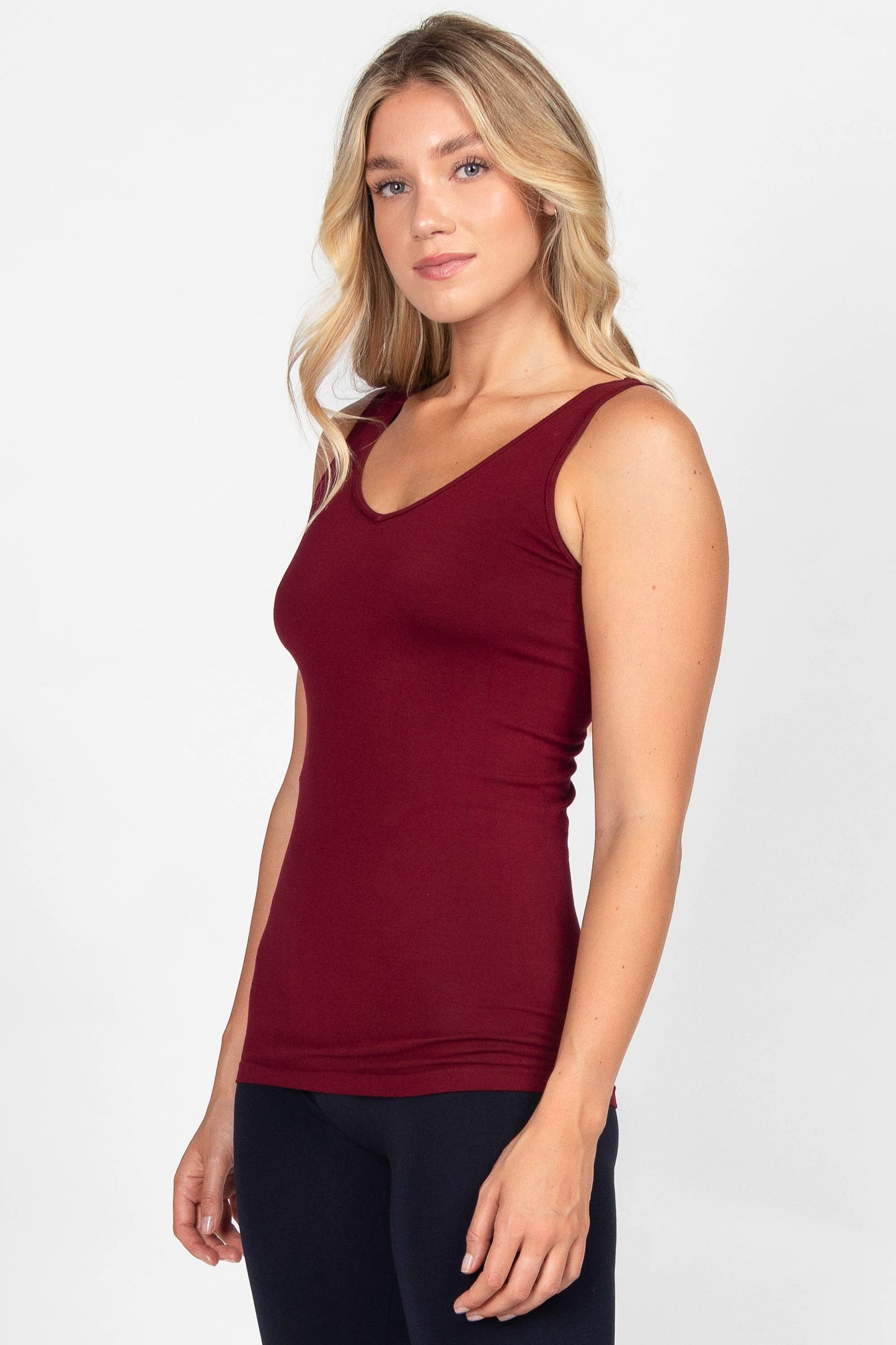 Reversible V-Scoop Neck Tank Top