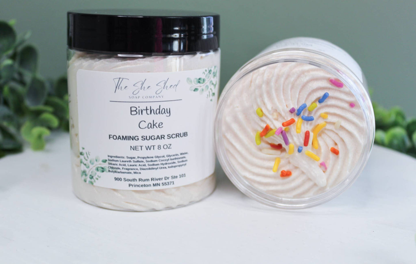 Foaming Sugar Scrub
Available in 2 oz, 4 oz & 8oz.