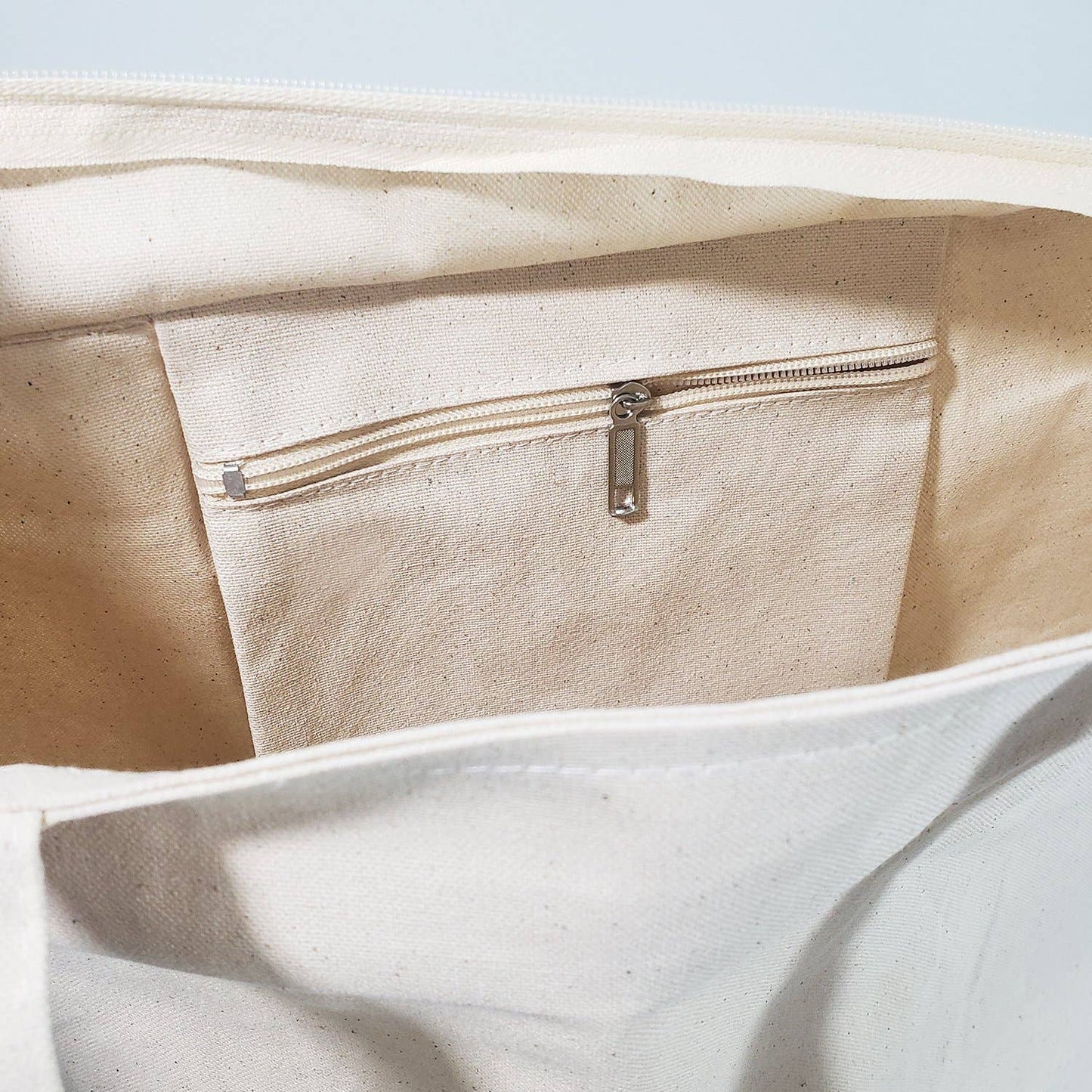 TBF Heavy Canvas Zipper Tote Bag / Zippered Pocket - TG261