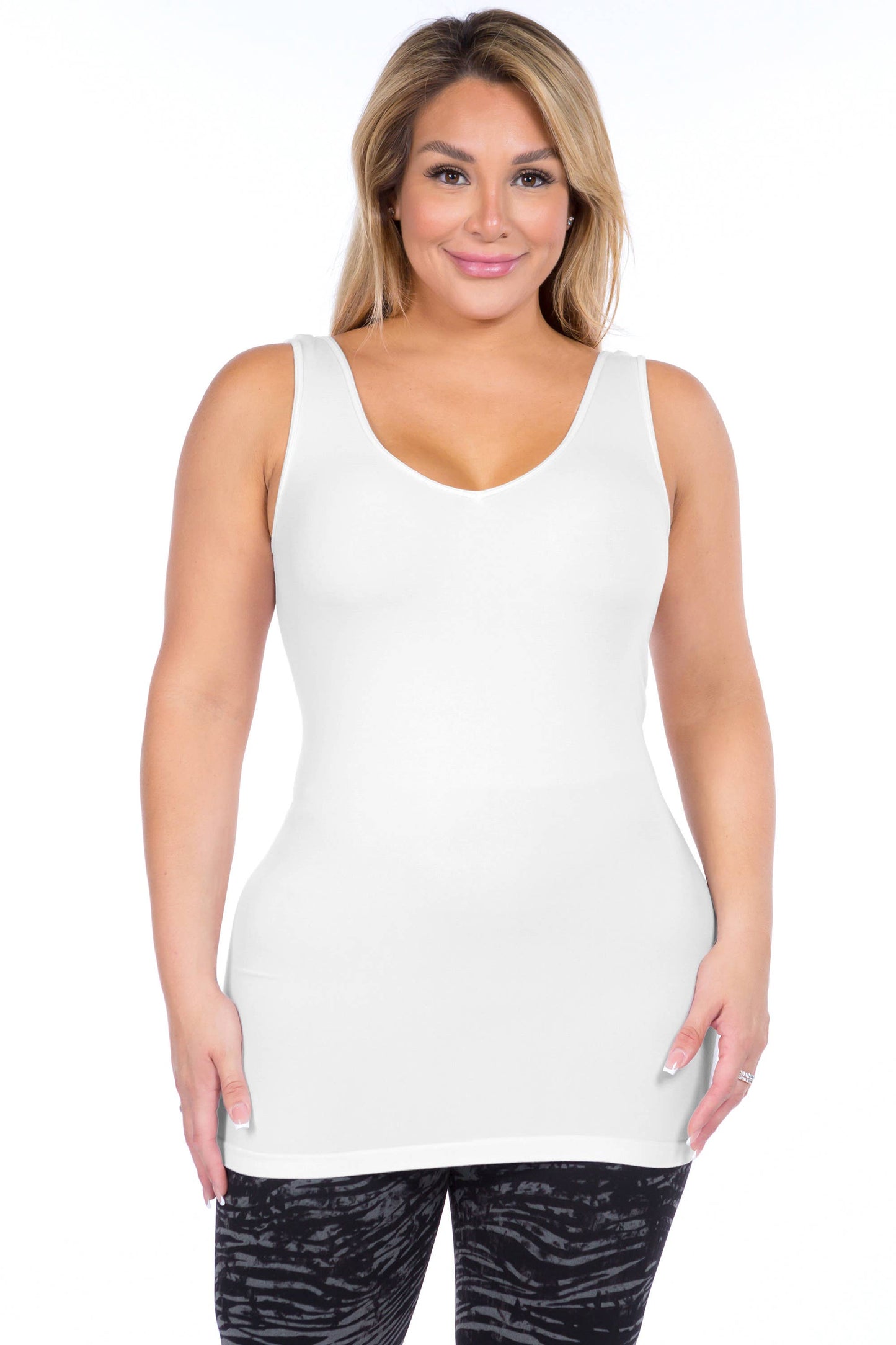 Reversible V-Scoop Neck Tank Top