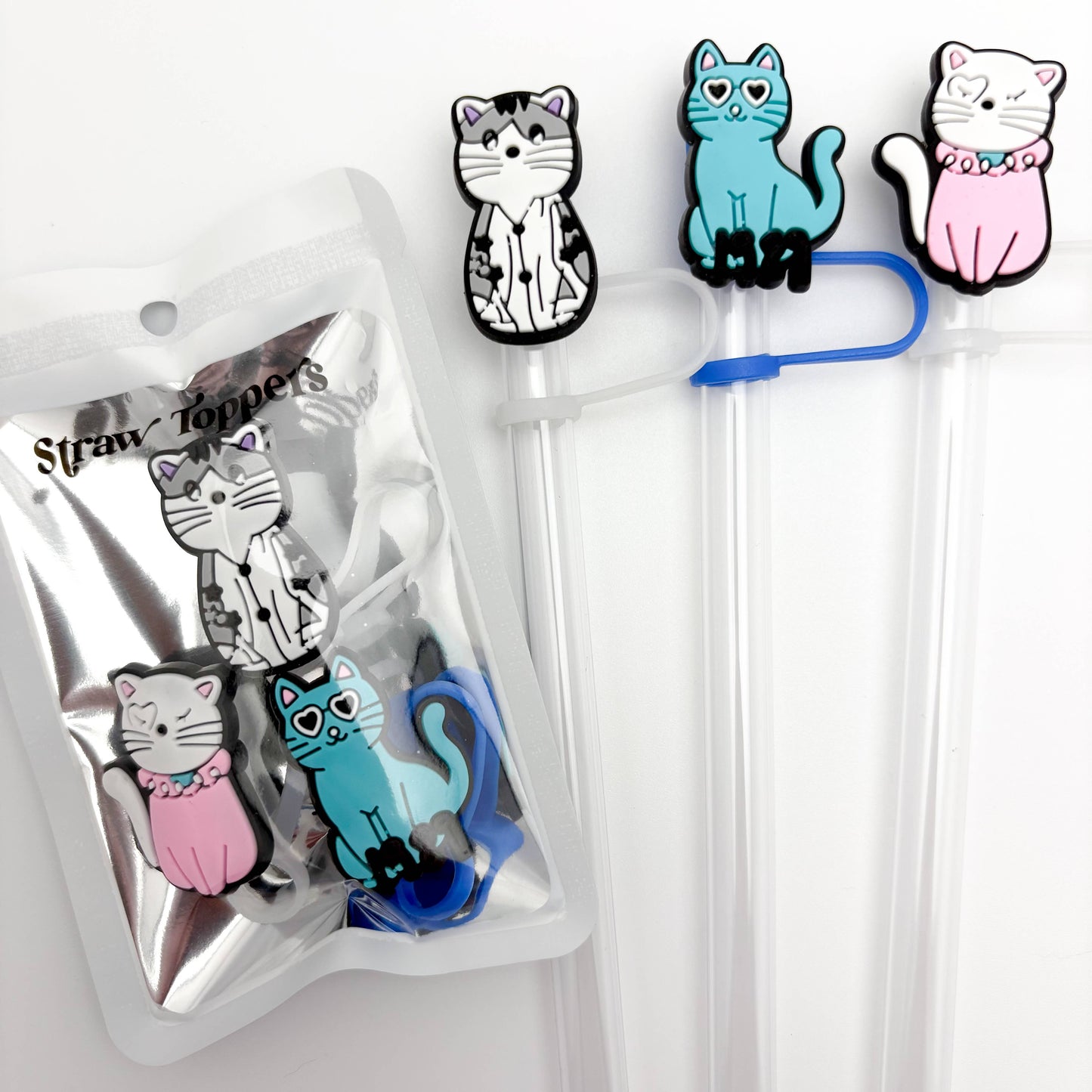 Straw Topper 3 pack - Eras Cats, Folklore, 1989, Lover