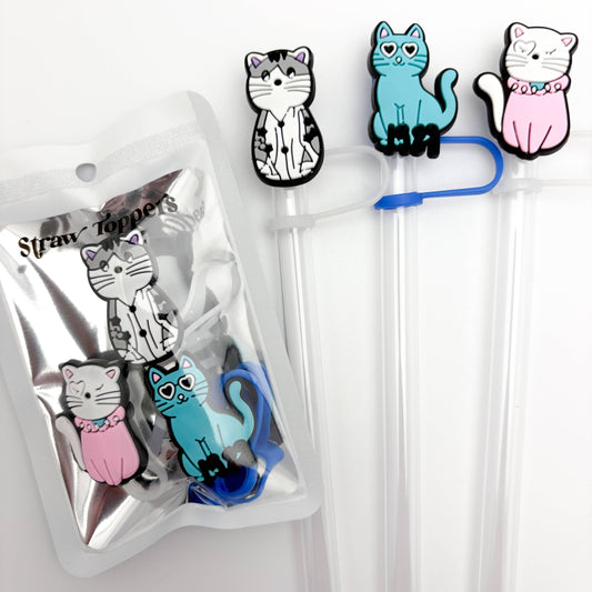 Straw Topper 3 pack - Eras Cats, Folklore, 1989, Lover