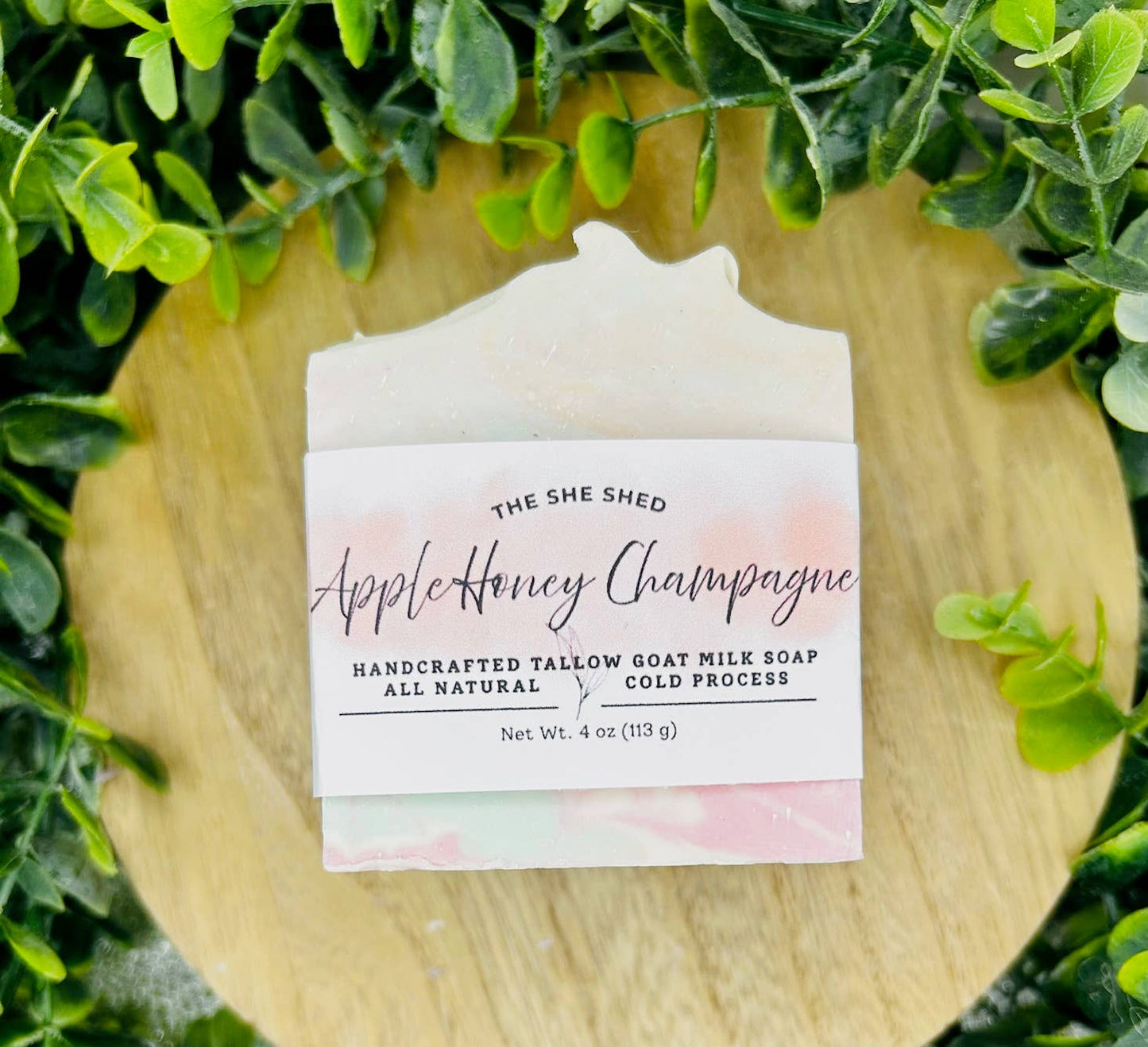 Apple Honey Champagne Tallow Goat Milk Soap