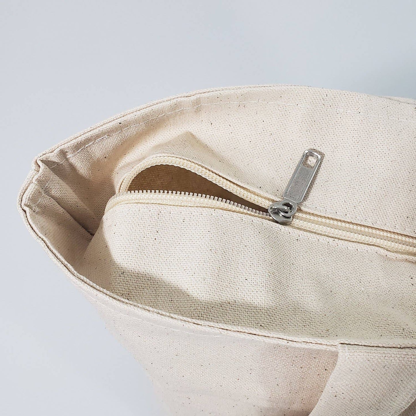 TBF Heavy Canvas Zipper Tote Bag / Zippered Pocket - TG261
