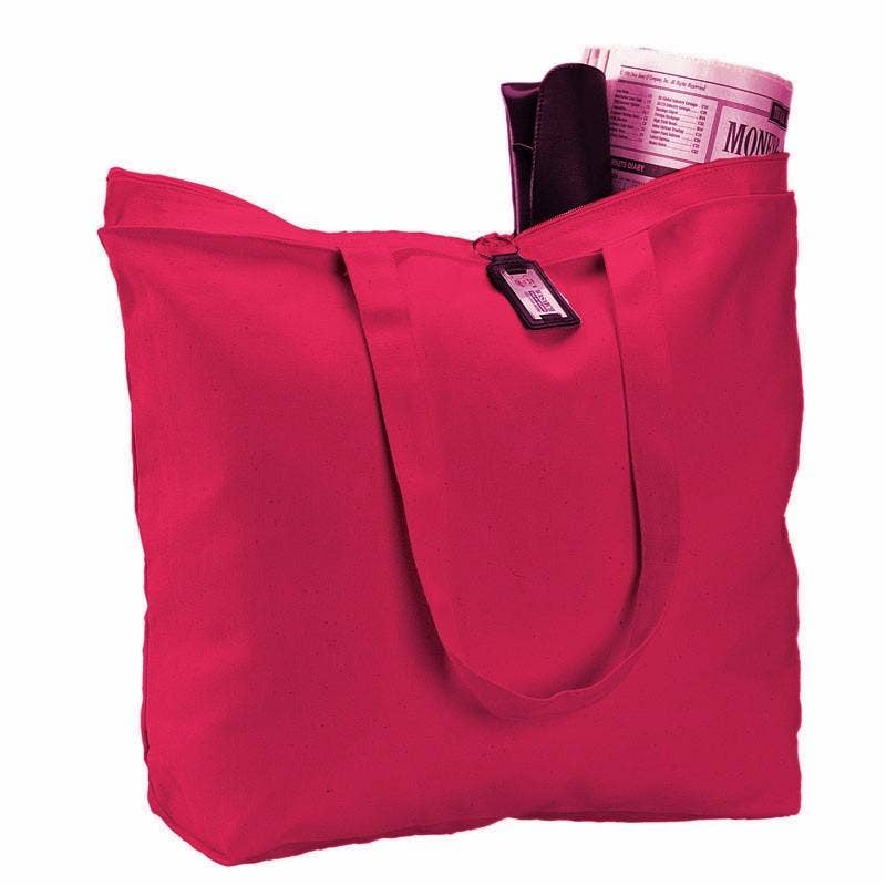 TBF Heavy Canvas Zipper Tote Bag / Zippered Pocket - TG261