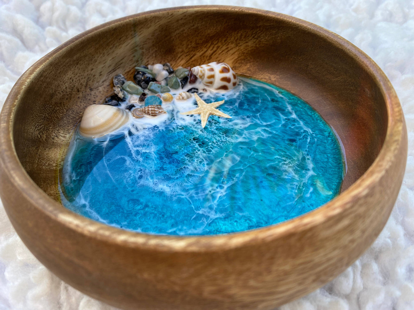 Made in Hawaii Medium Ocean trinket dish bowl | Jewelry dish