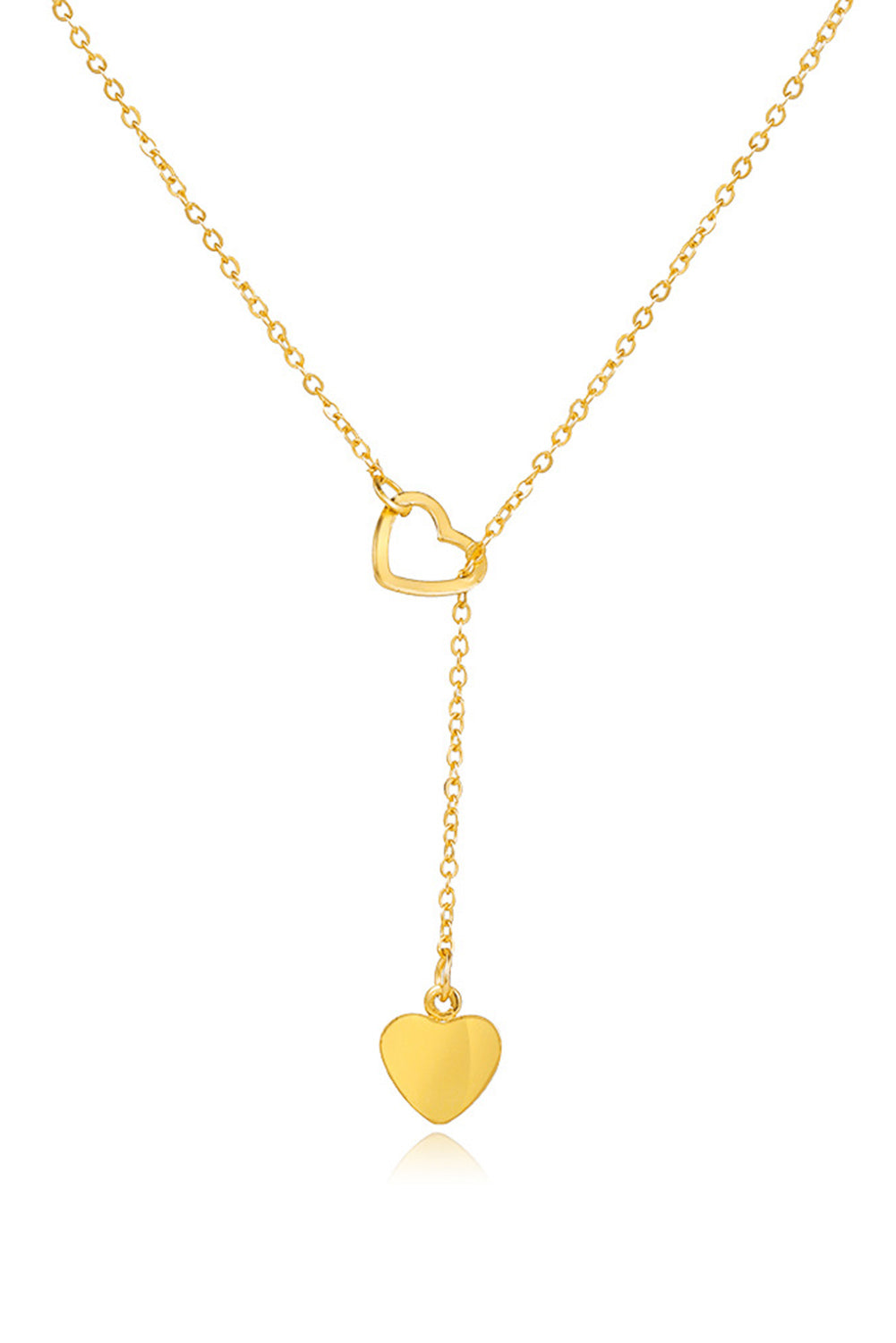 Gold Heart Shape Hollow Necklace