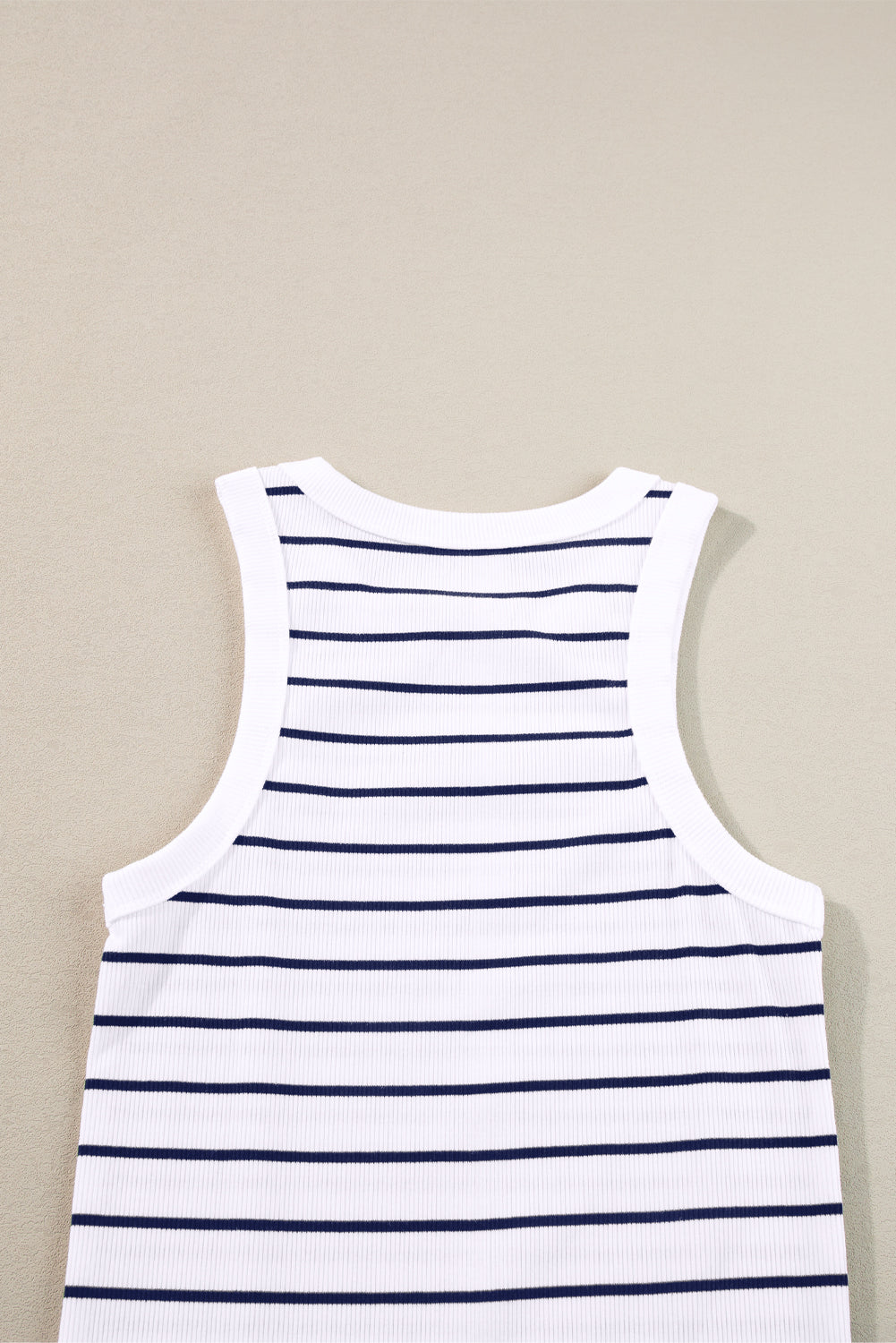 Stripe Ribbed Knit Tank Mini Dress