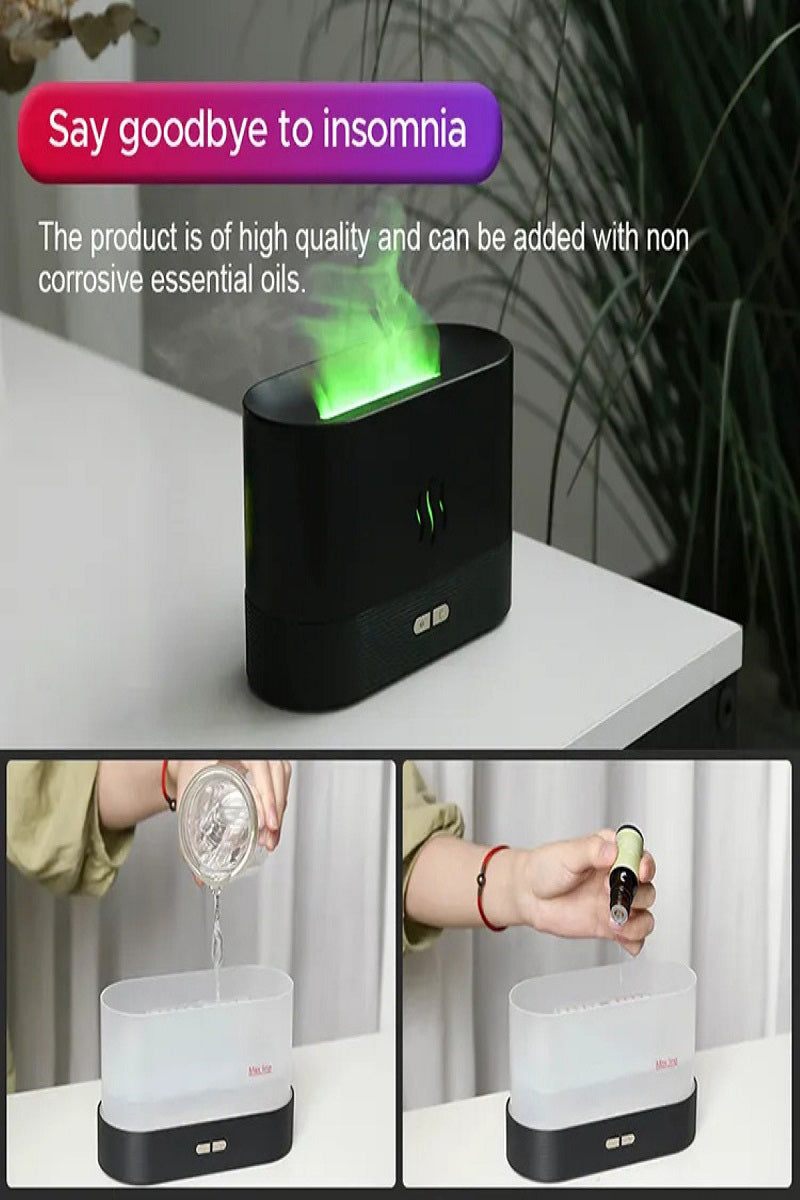 7 COLORFUL FLAME MINI HUMIDIFIER AROMA DIFFUSER