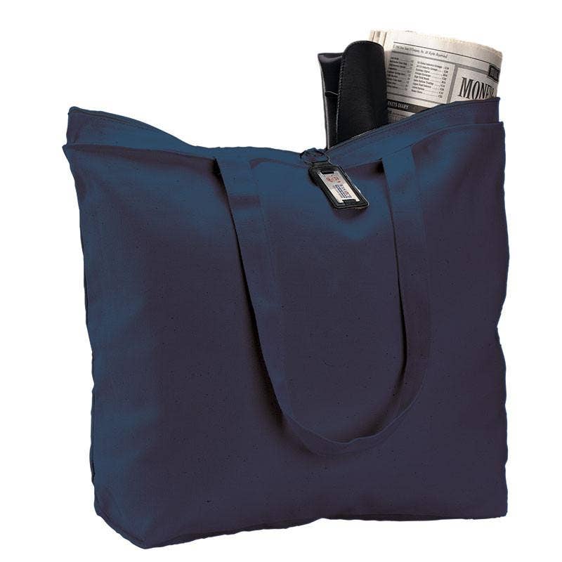 TBF Heavy Canvas Zipper Tote Bag / Zippered Pocket - TG261