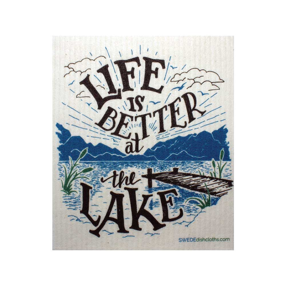 Swedish Dishcloth Life is Better at the Lake