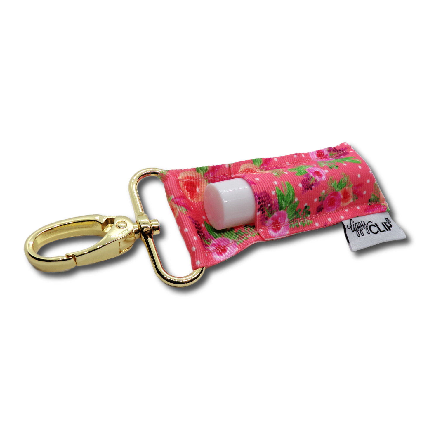 Coral Floral LippyClip® Lip Balm Holder for Chapstick