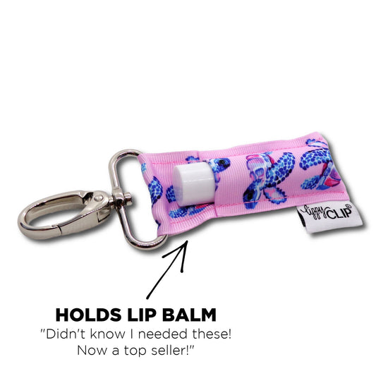 Pink Sea Turtles LippyClip® Lip Balm Holder for Chapstick